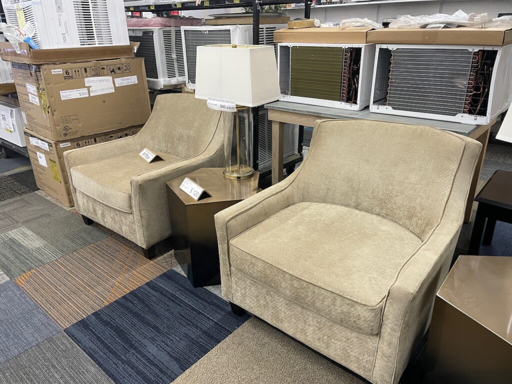 Light Brown fabric matching chairs